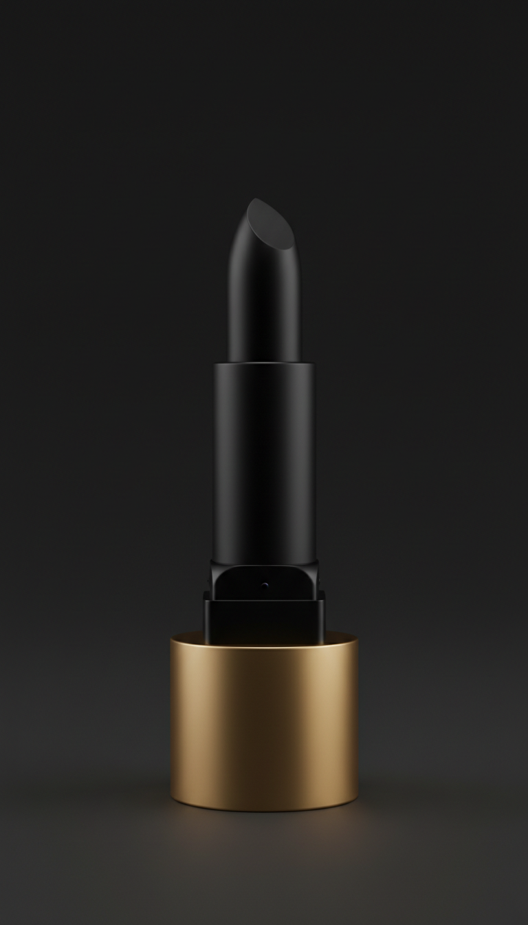 Matte Black Lipstick Velvet Finish