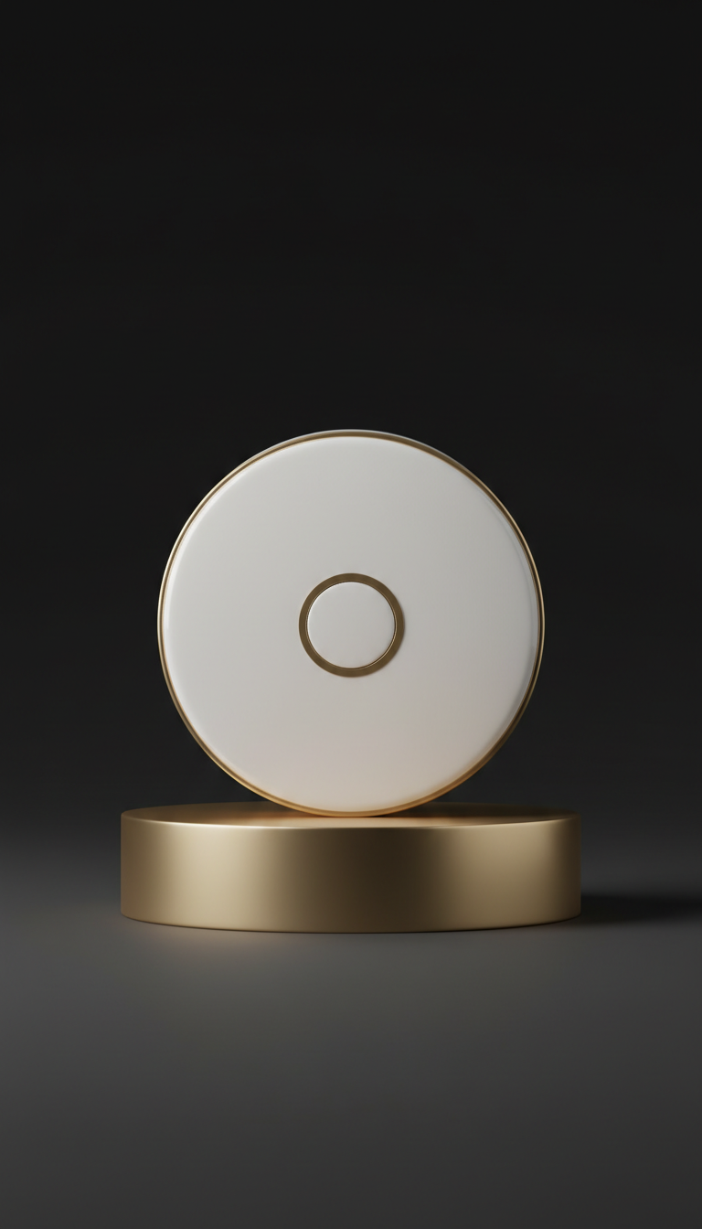 Porcelain White Pressed Powder Compact